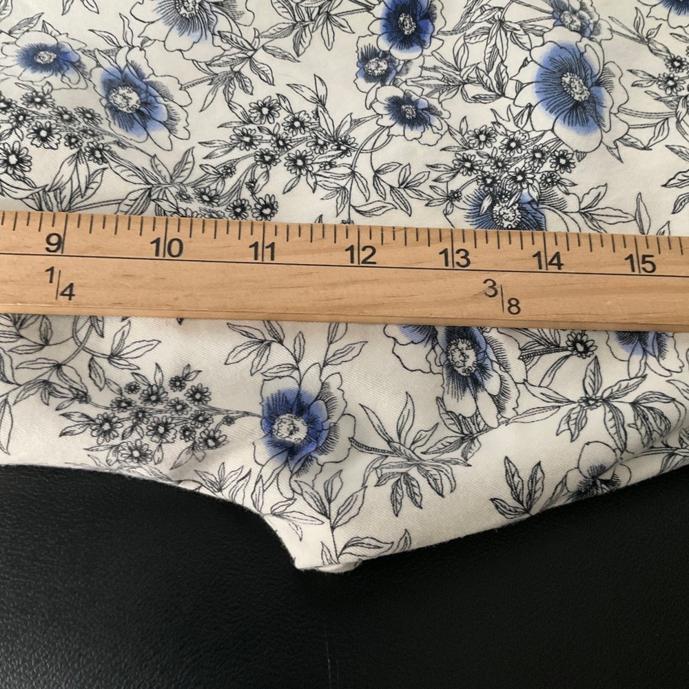 Talbots Chatham Ankle Pant‎ Women 8P Blue Botanical Preppy Coastal Travel Resort - Picture 11 of 14